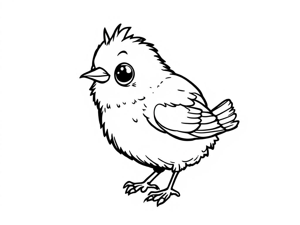 Ausmalbild Zilpzalp – Der flinke Waldsänger für kleine Vogelfreunde von MOWOLI 🐦🎨